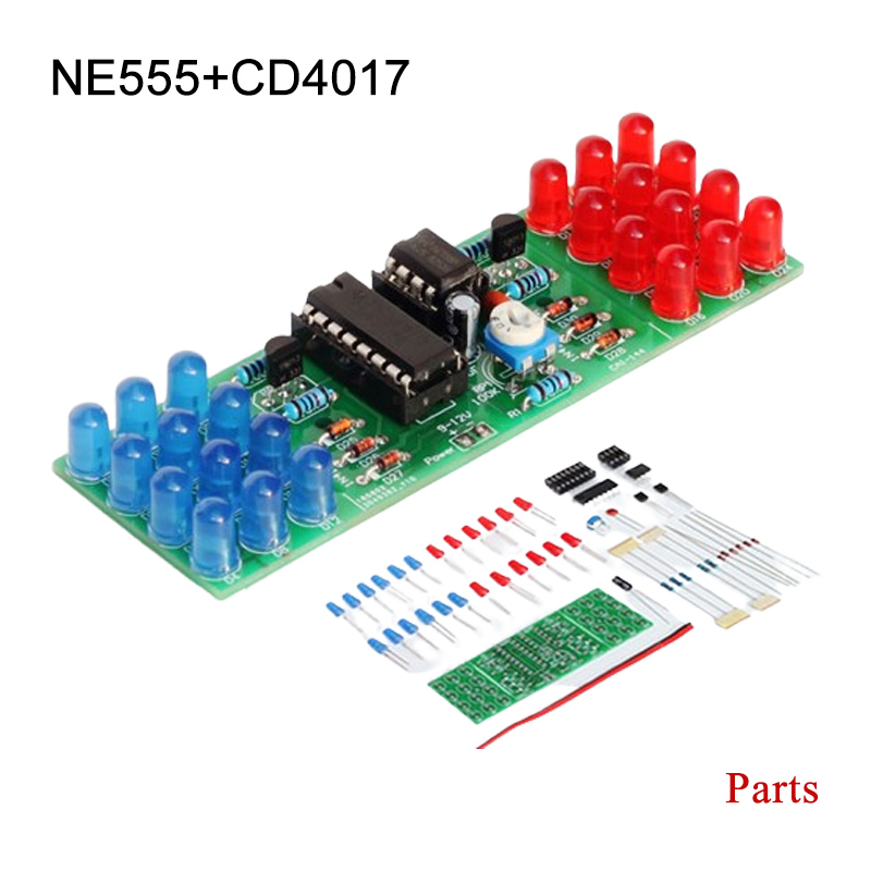 Diy Electronics Learning Kit - IC LED Vermelho Azul Dupla Cor