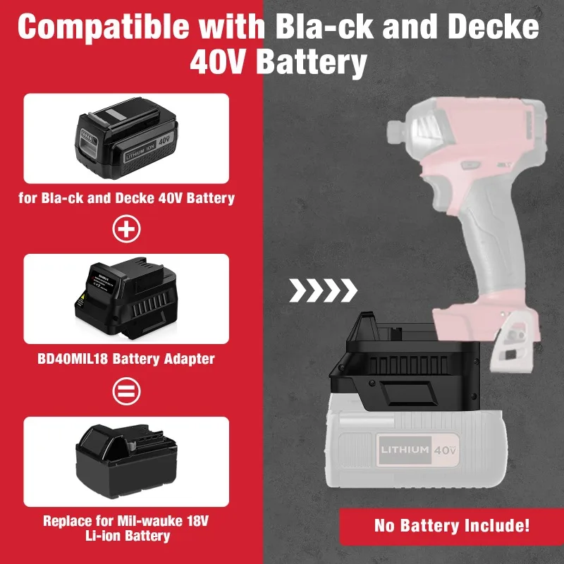 Adaptador de bateria BD40MIL18 - Black+Decker Tool Cordless avaliação e preço